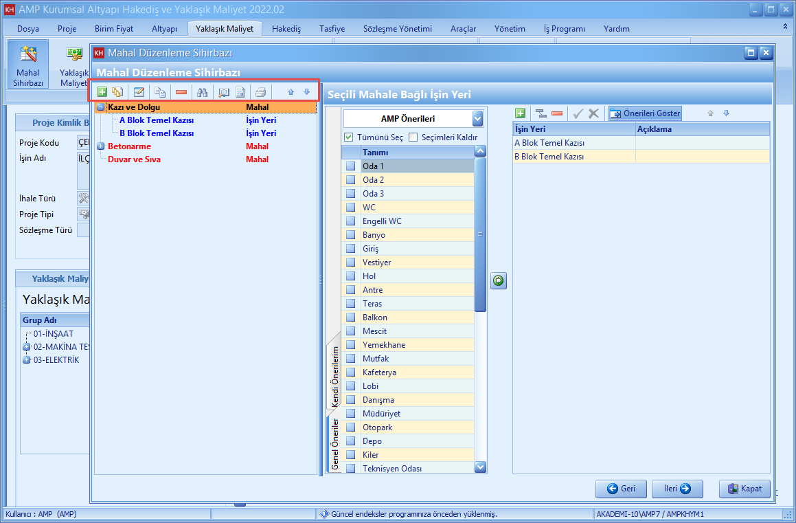 ana ekran düğmeler