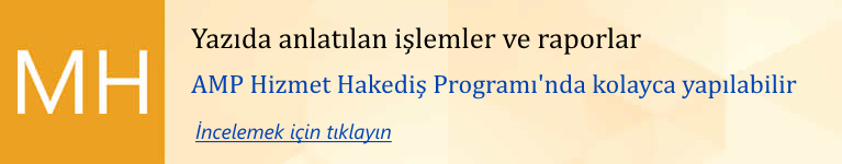 Doğalgaz alımları için AMP Mal ve Hizmet Alımları Hakediş programı