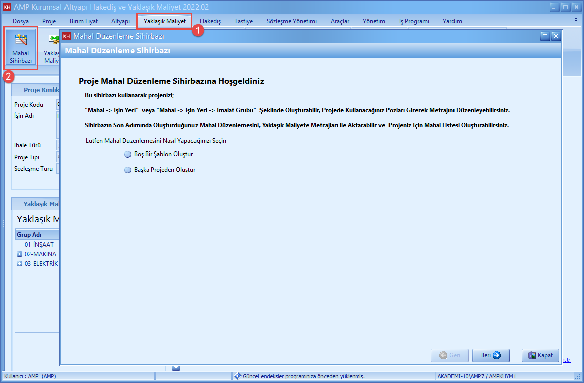 Mahal Düzenleme Sihirbazı